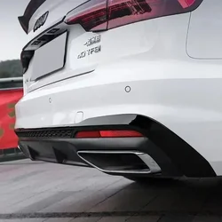 For Audi A4 S-Line S4 B9.5 Audi B9 Facelift 2019-2024 Sedan/Sportback Rear Bumper Trim Strip Black Modified Spoiler Body Kit