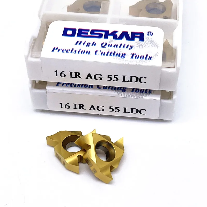 16er ag55 ag60 lda ldc 16ir ag55 ag60 lda ldc carboneto cnc torno lâmina de corte pvd + cvd revestido inserção rosqueada de alta qualidade