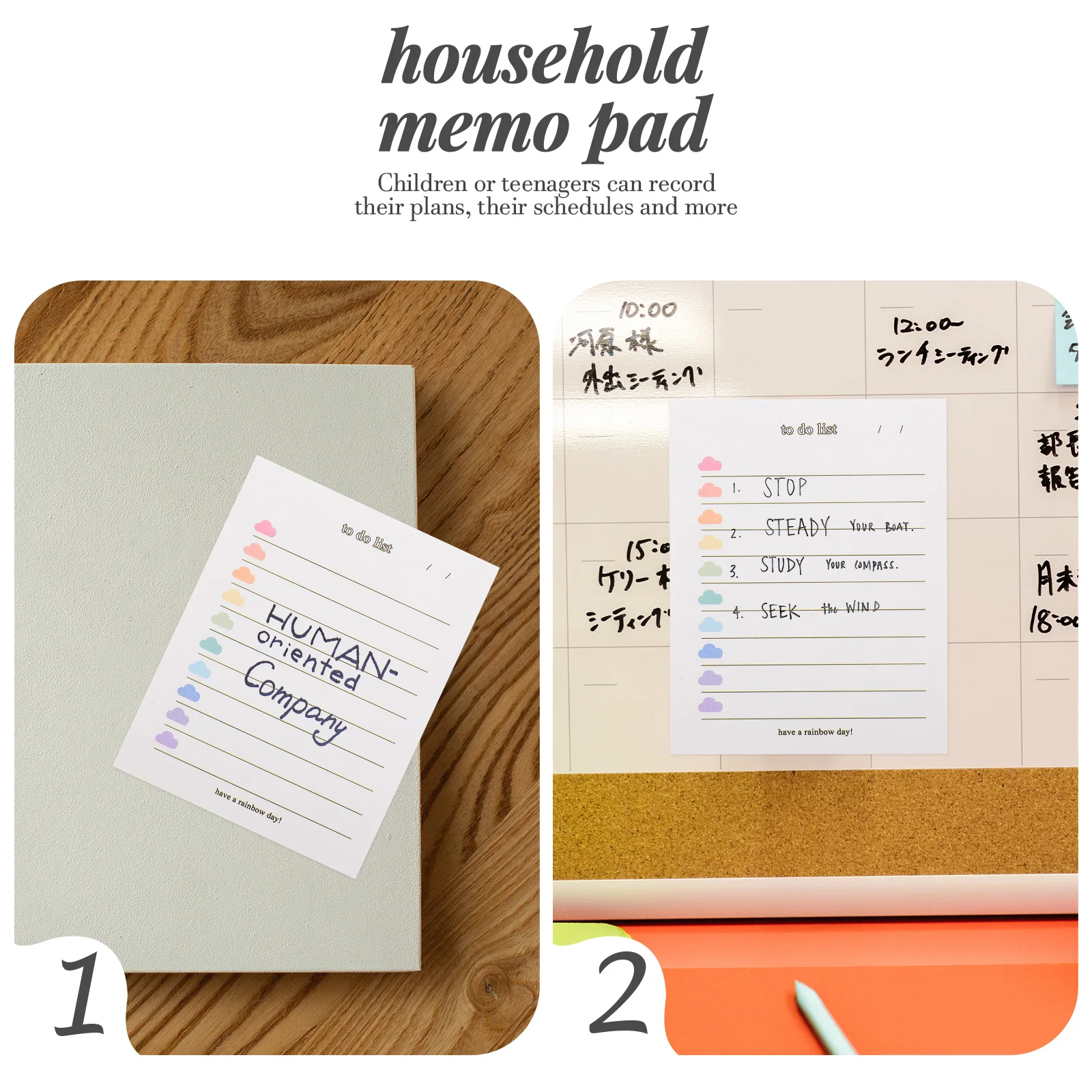 3 قطع من مفكرة الكتابة المنزلية المدمجة للطلاب، مفكرة مخططة يومية إلى لوحة الكتابة المدمجة، لوحة قائمة ملحقات المنزل