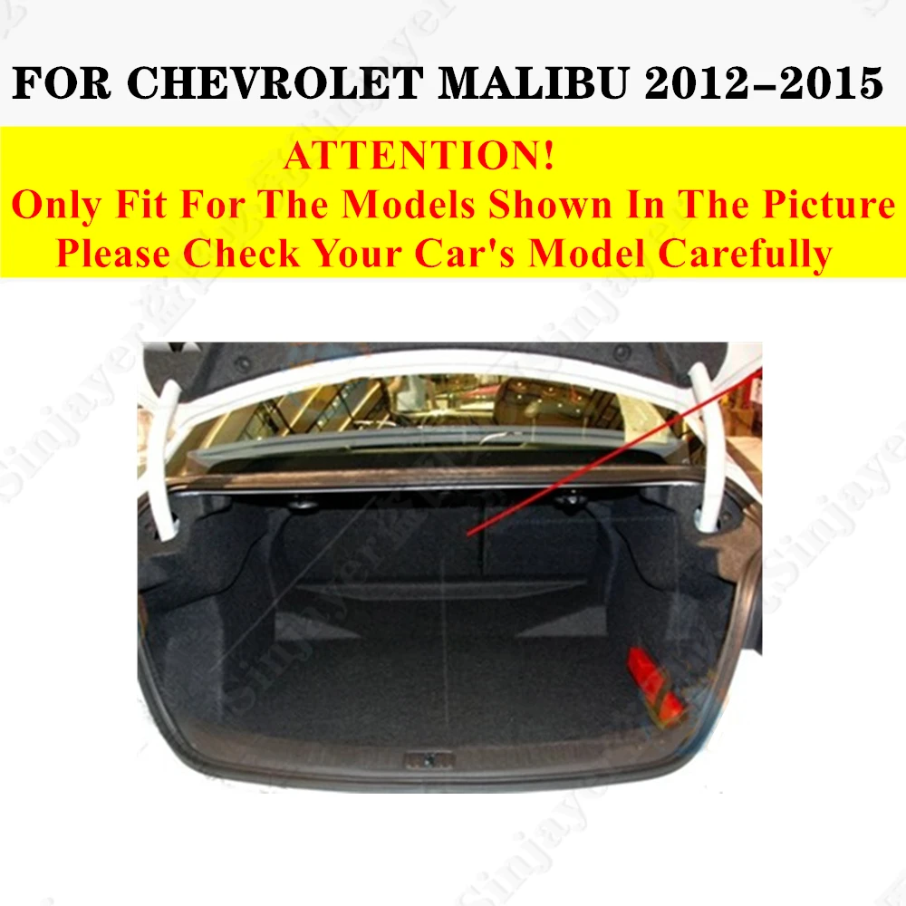 Car Trunk Mat For Chevrolet Malibu 2015 2014 2013 2012 Flat Side Rear Cargo Protect Carpet Liner Cover Tail Boot Tray Pad Parts