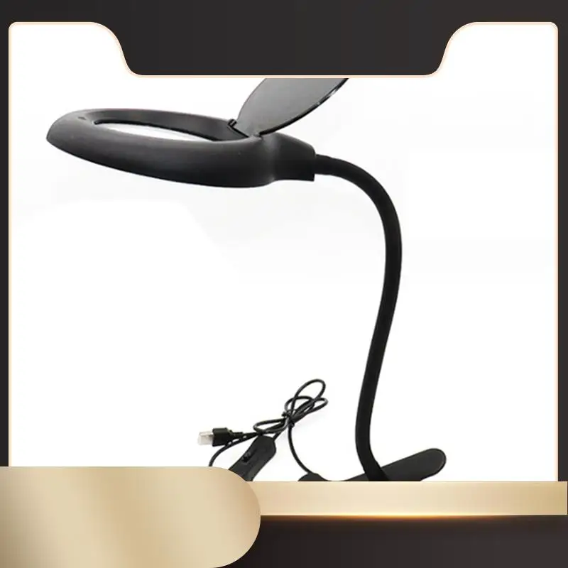 

Лампа для чтения с лупой, светодиодная настольная лампа, увеличительная лампа для прикроватной работы, прочный верстак для рукоделия-N36R