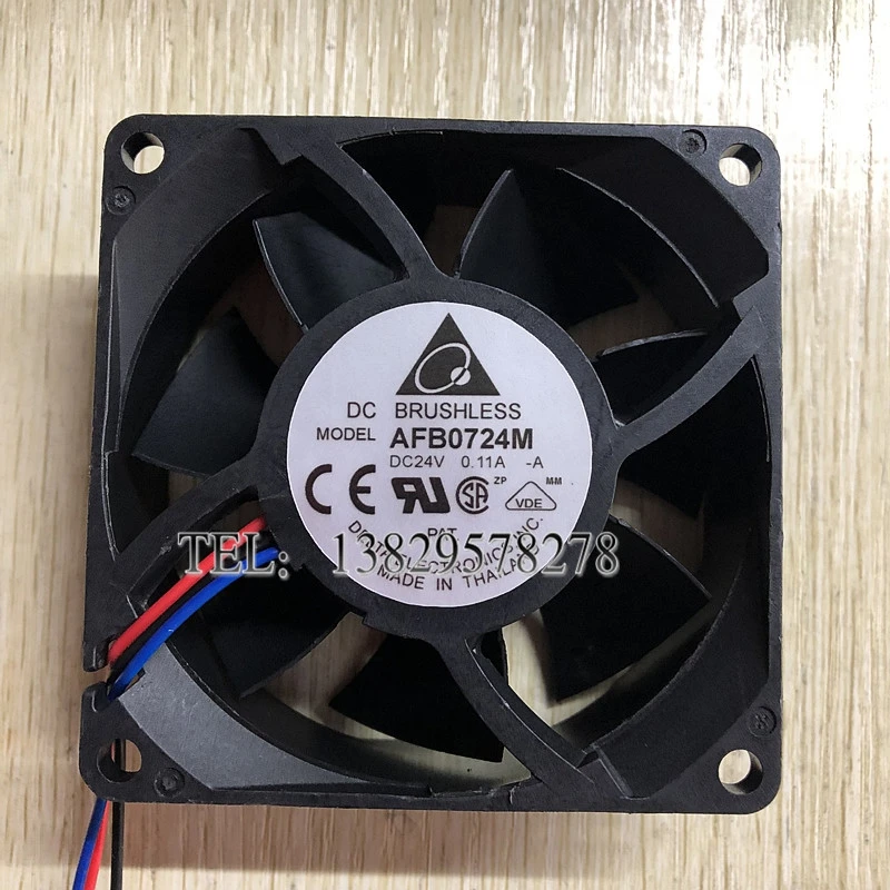 Delta Electronics AFB0724M DC 24V 0.11A 70x70x25mm 3-Wire Server Cooling Fan