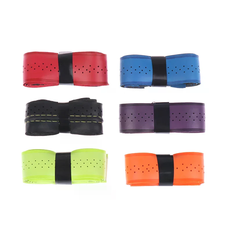 

Multi-color Pickleball Badminton Tennis Racket Overgrips Breathable Non-Slip PU Grip Tape Sweat Shock Absorption Stitching Grips