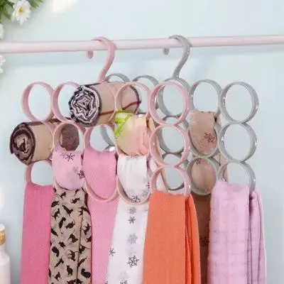 

Sturdy Shawl Storage Holder For Closet Ties Belts Leggings Wardrobe Ties Wardrobe Storage Rack Rack Organizer Pink