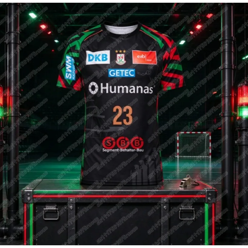 2026-27 SC Magdeburg Handball Heimtrikot Trikots Schnelltrocknendes Outdoor-Sport-T-Shirt Trainings-Sportbekleidung Fan-Geschenk Familien-Partnerlook