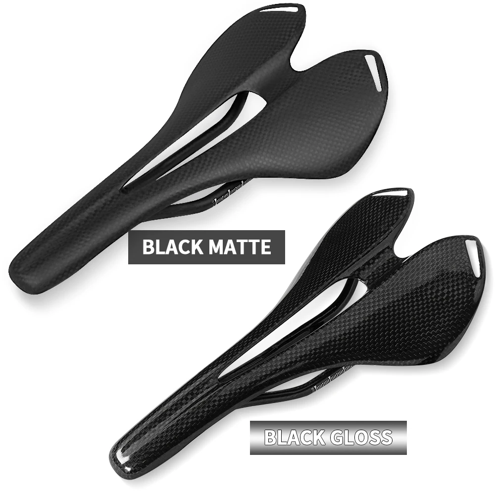 No Logo Full Carbon Fiber Bicycle Saddle Road MTB Bike Carbon Saddle Seat Matt Black Bike Cushion 275*140mm Cycling Parts