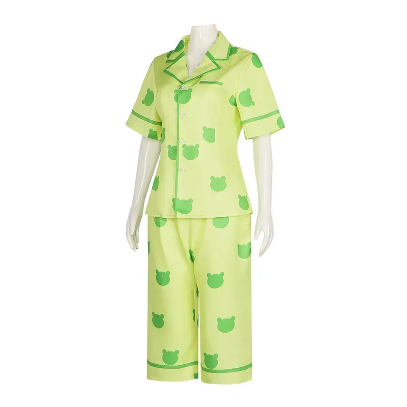 2025 Misaka Mikoto Toaru Kagaku No es un cierto científico Railgun pijama de rana verde disfraz Cosplay mujer lindo Halloween papel Pl