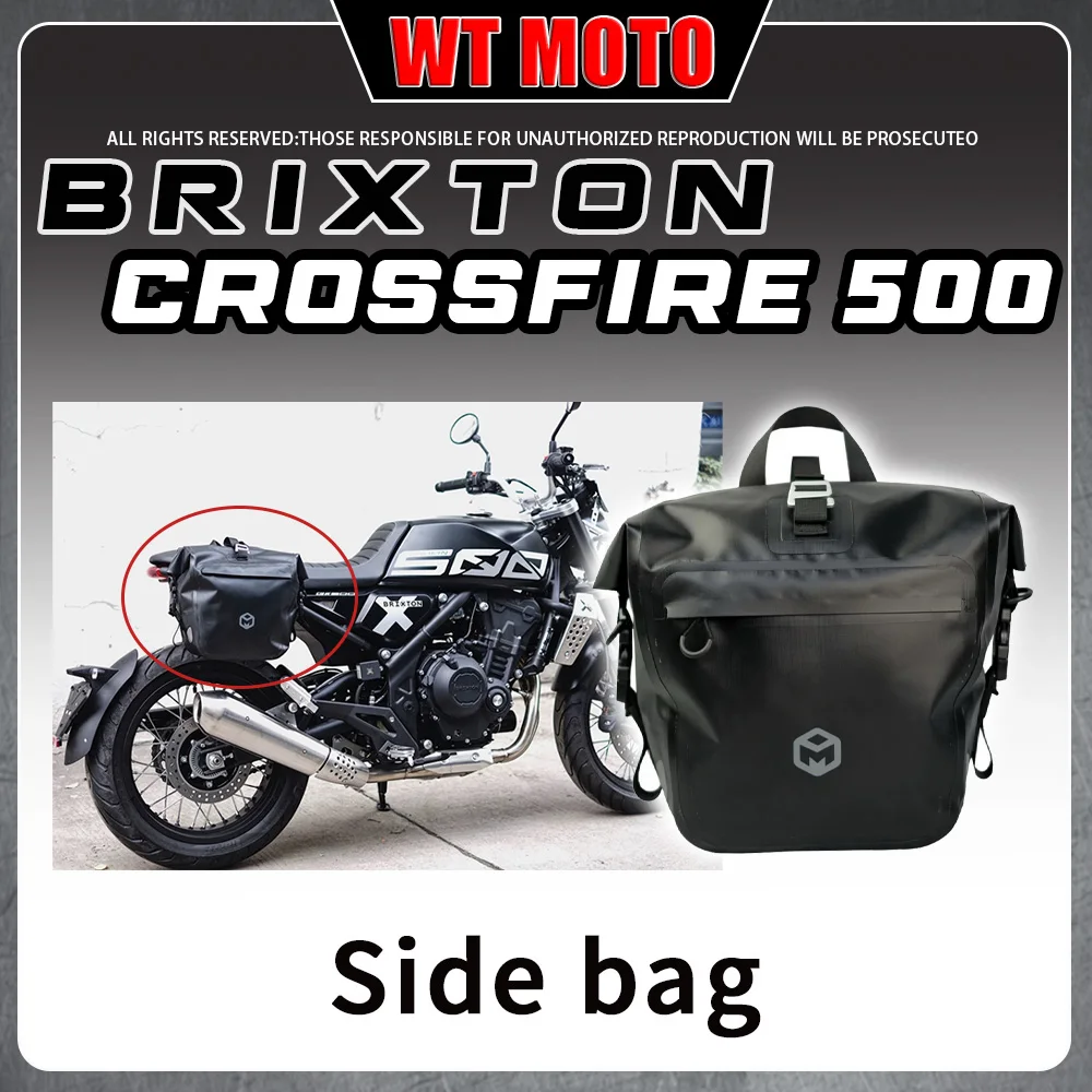 

Brixton Crossfire 500 side bag, waterproof bag, large capacity gk500 tote/shoulder bag for Crossfire 500.