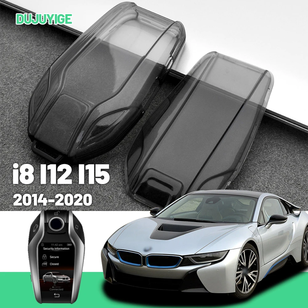 

Прозрачный чехол для автомобильного ключа из ТПУ для BMW i8 I12 I15 2014-2020, защитный чехол для брелока, автоаксессуары 2015 2016 2017 2018 2019