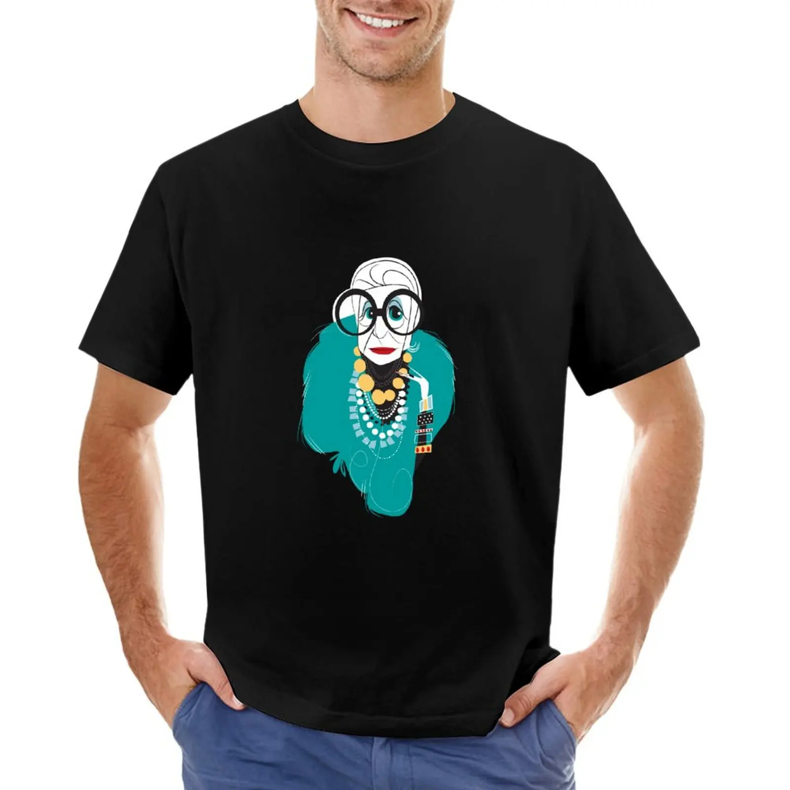 Iris Apfel T-Shirt for a boy customs design your own tops mens graphic t-shirts funny
