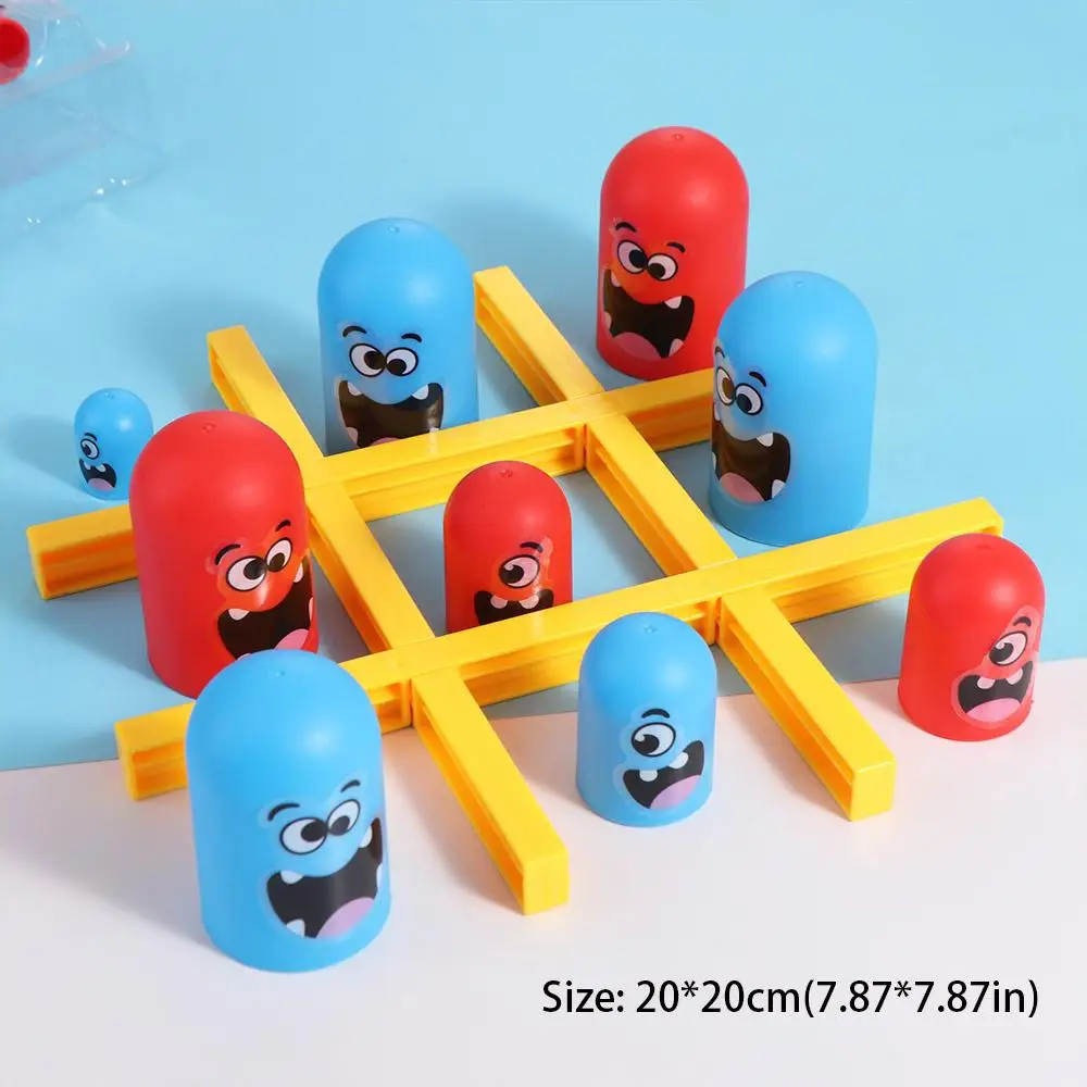 Board Game 2 Players Tic-Tac-Toe Interactive Educational Big Eat Small Gobble Board Montessori Parent-Child XO Chess Board view 4