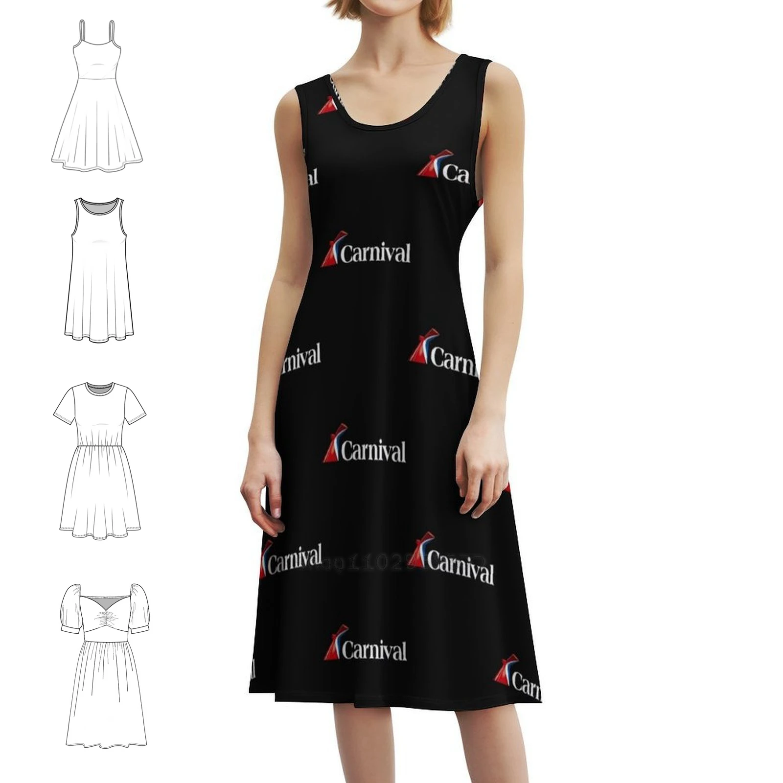 فستان كروز كرنفال نسائي هيب هوب ملابس الشارع الشهير مطبوع عليه رسومات جرافيك ملابس الحفلات كاريل نيفال كارا؟ ملابس نسائية من بيس رويالز #1