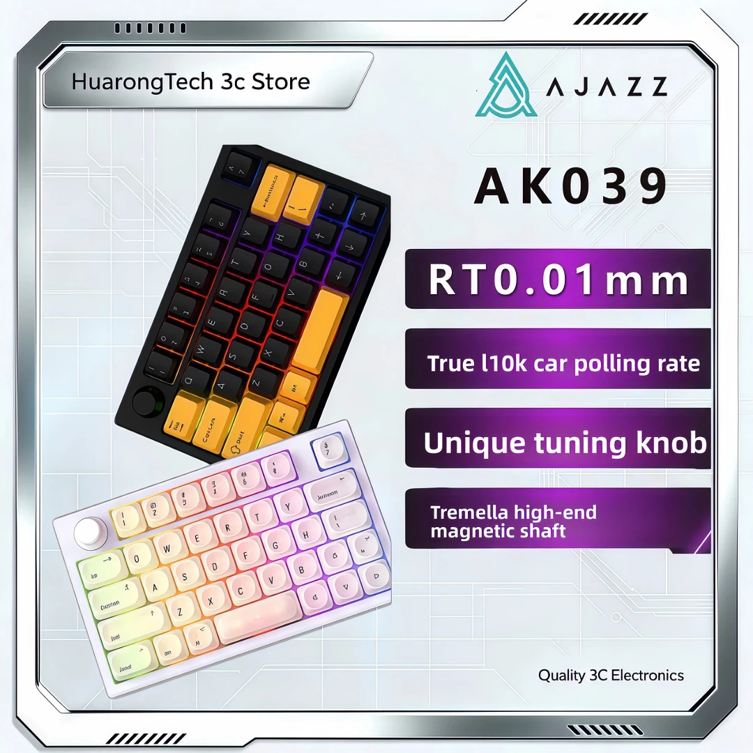 Ajzazz Ak039 Keyboards Magnetic Axis Mini Wired One-handed Keyboard FPS Game E-sports Socd Quick Stop RT Left-hand Keypad