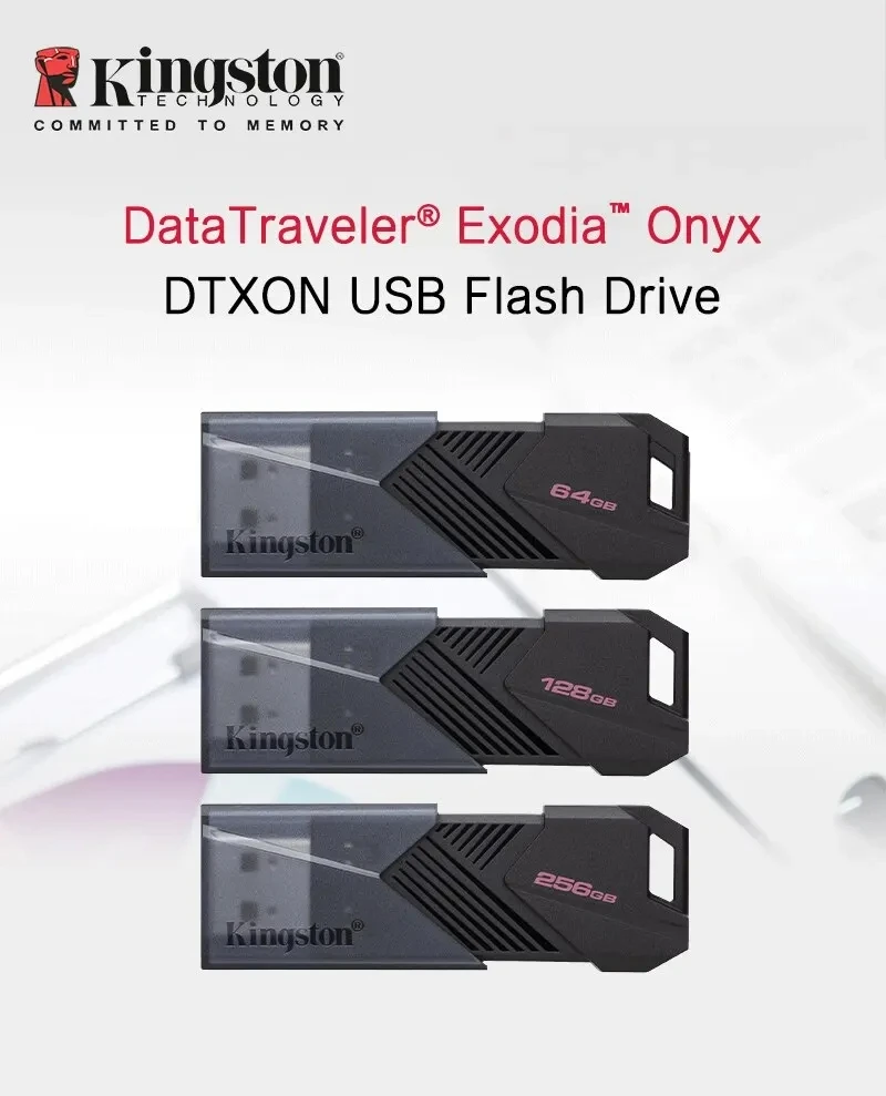 Kingston USB 펜 드라이브, DTXON USB 플래시 드라이브, USB 3.2 펜 드라이브, 컴퓨터용 블랙 USB 메모리, 64GB, 128GB, 256GB, USB 스틱 메모리