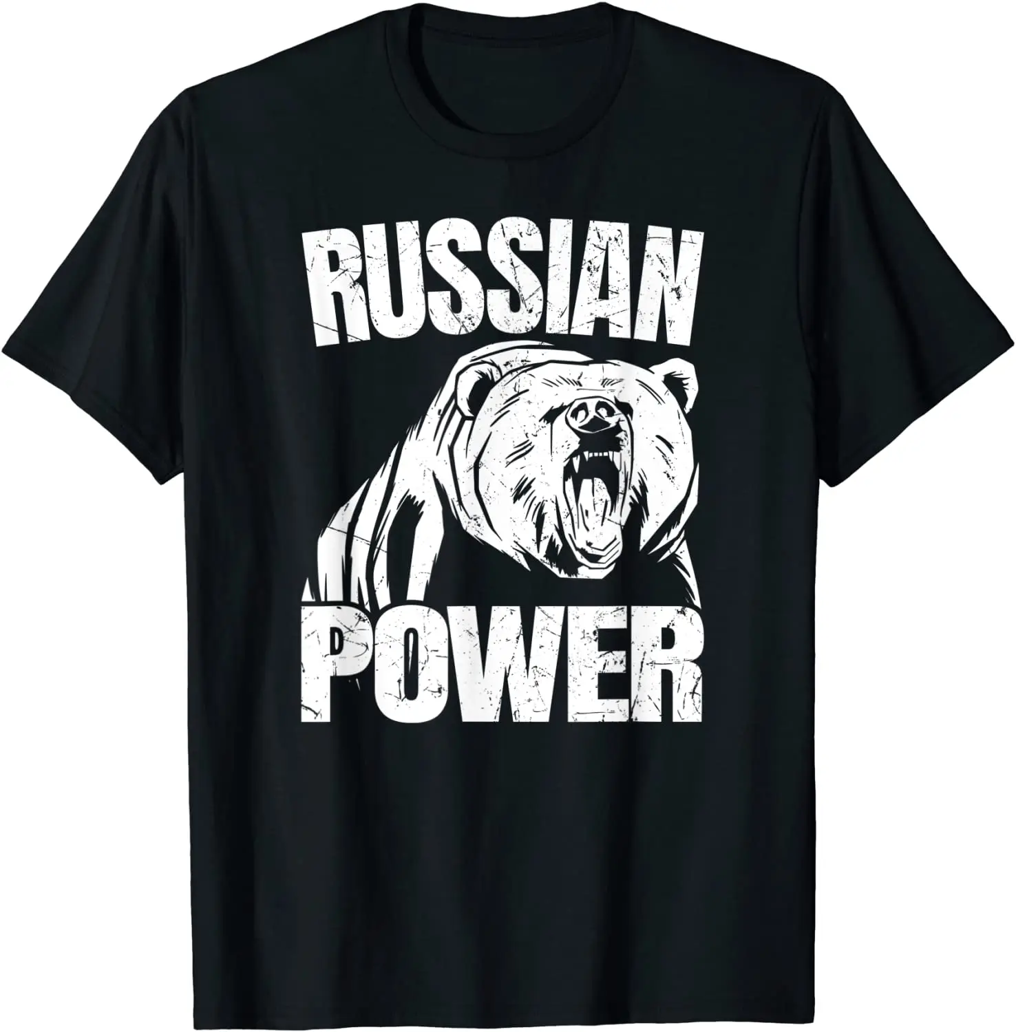 Russian Bear Power Russia Saying Gym Bodybuilding T-Shirt 100% Cotton O-Neck Summer Short Sleeve Casual Mens T-shirt Size S-3XL