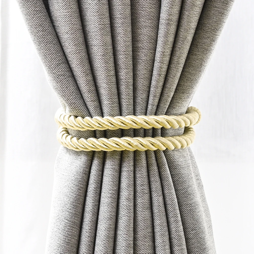 

4Pcs Rope Curtain Tiebacks Set Smooth Edge Durability for Office Home Window Curtain Fixing Tying Decoration Accessory