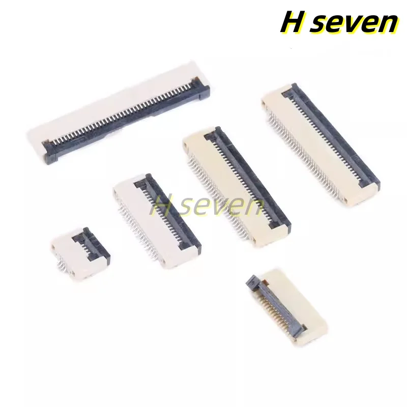 10pcs FPC/FFC Connector Spacing 0.5MM 4P-50P Flat Cables Up-Down Connection Flip Down