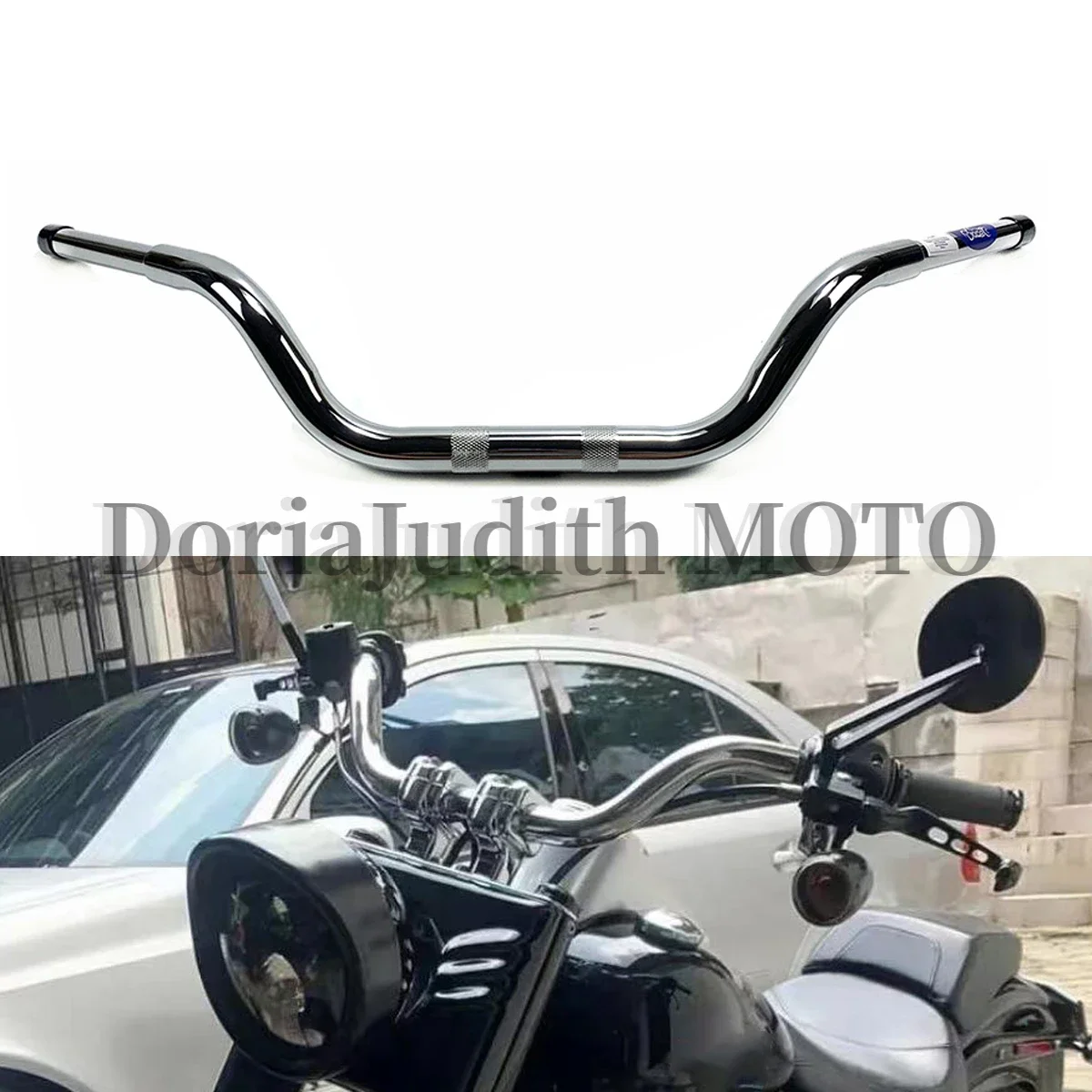 For Harley Soft Tail Fat Boy Breakout Road King Dyna Street Bob handlebars Motorcycle 1-1/4 inch moose knuckle handlebars