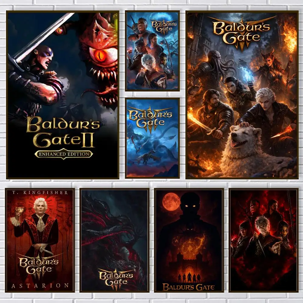 Game B-Baldurs Gate Poster PP Paper Decorative Wall Art for Living RoomsBedrooms Bars Cafes Stylish Home Decor Gift