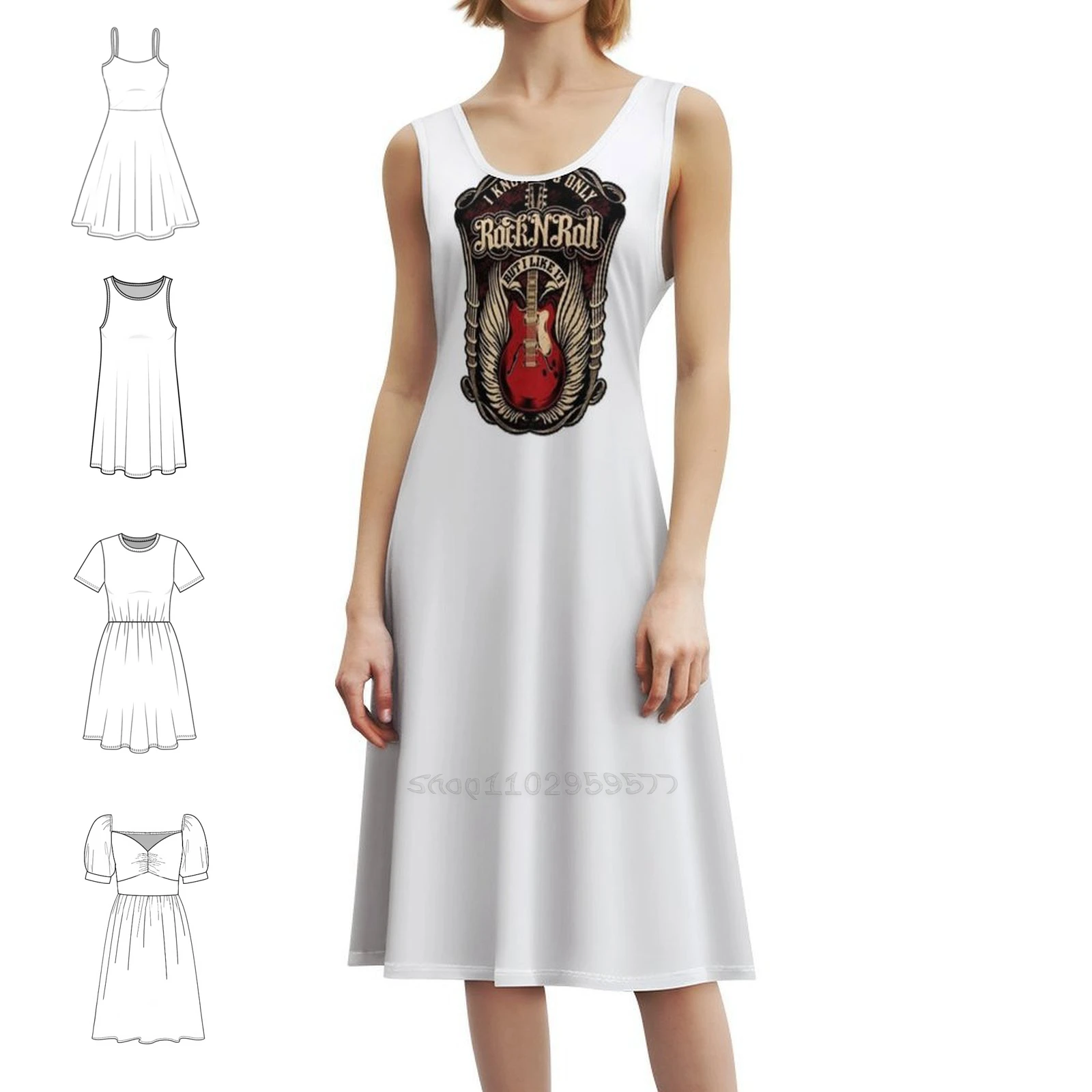 It'S Only Rock 'N' Roll But I Like It Preppy Style Mini Dress For Women A-Line Loose Fit Casual Day Dress Mick Jagger Music