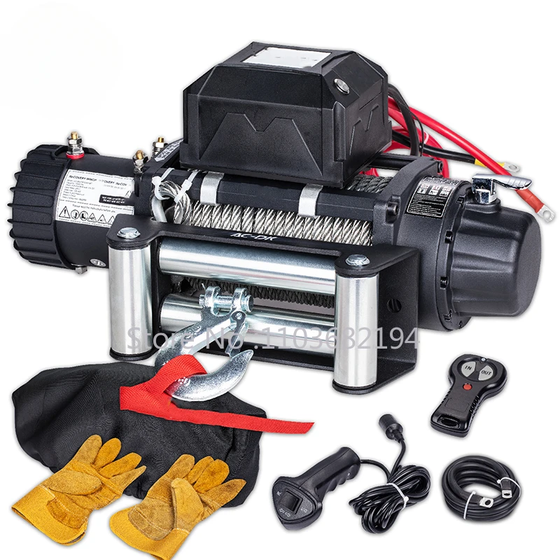 4WD Winch 12000 lbs 12v Waterproof Electric Frosted Winch Factory Price 5t Electric Winch