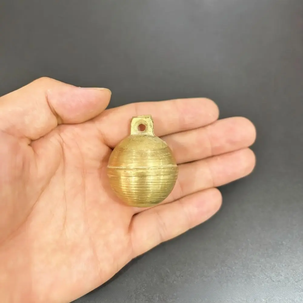 Vintage Style Brass Bell For Pet Tracker Collar Decorative Copper Pendant Lightweight Sound Tool For Dog Cat Daily