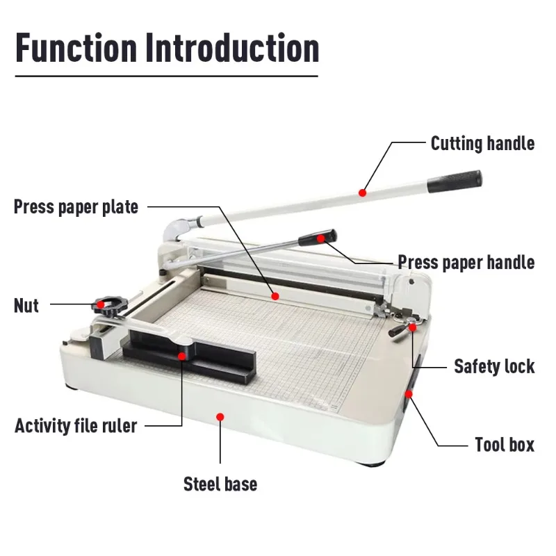 Easy Operate Thick Paper Cutter 868 A3 Heavy Duty Manual Guillotine Paper Trimmer