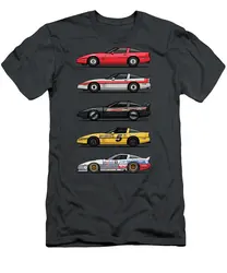 ボウタイc4コルベットクーペとレーサーtシャツのスタック