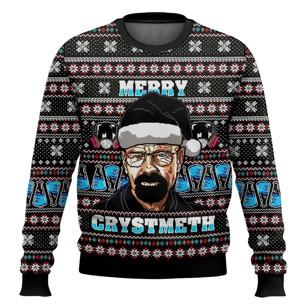 الأبيض عيد الميلاد كسر سيئة القبيح عيد ميلاد سعيد سترة 2026 موضة جديدة الرجال قناع السترة القمم الشتاء النساء البلوز #1