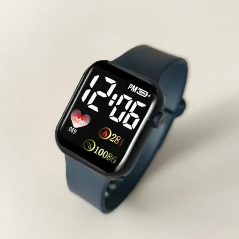 Reloj electrónico LED para estudiantes, cronógrafo Digital, resistente al agua, cuadrado, arcoíris, para deportes al aire libre, femenino, novedad