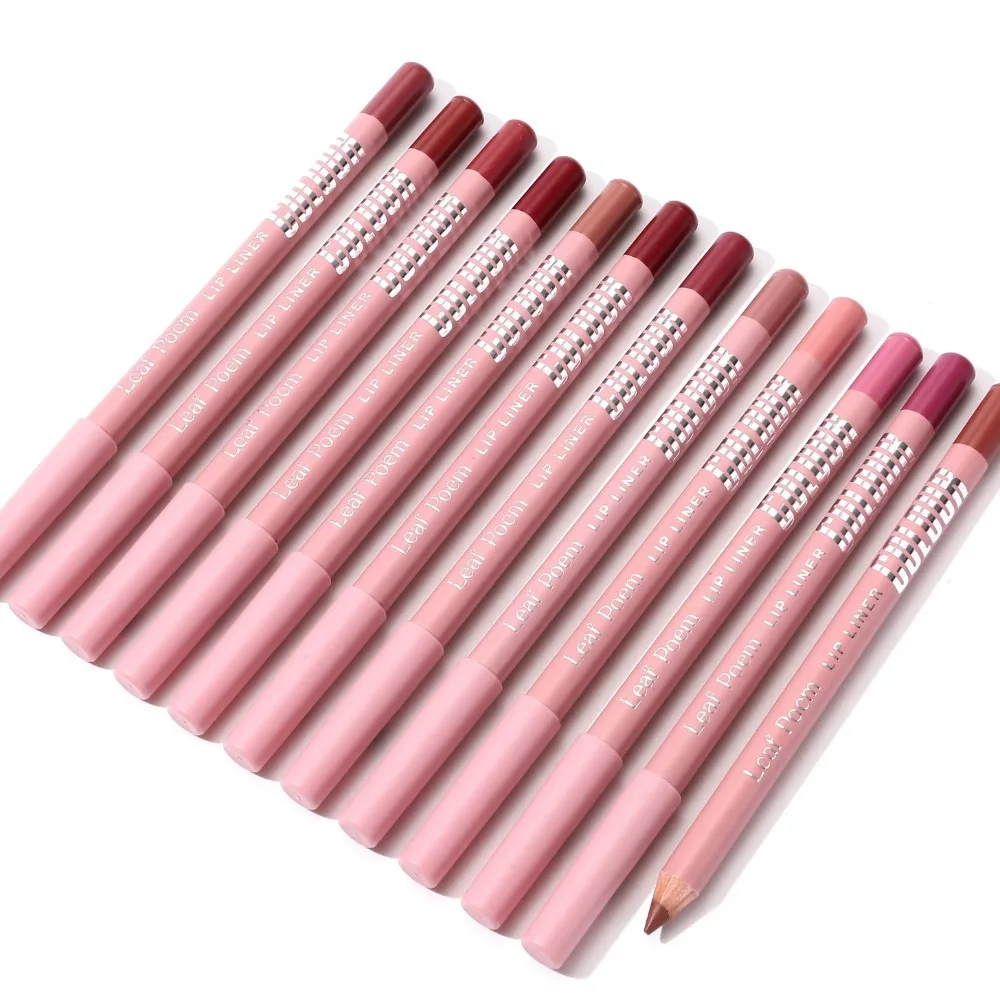 New Waterproof Matte Lipliner Pencil Moisturising Long Lasting Velvet Lip Liner Pencil Plumping Lipliner Pen