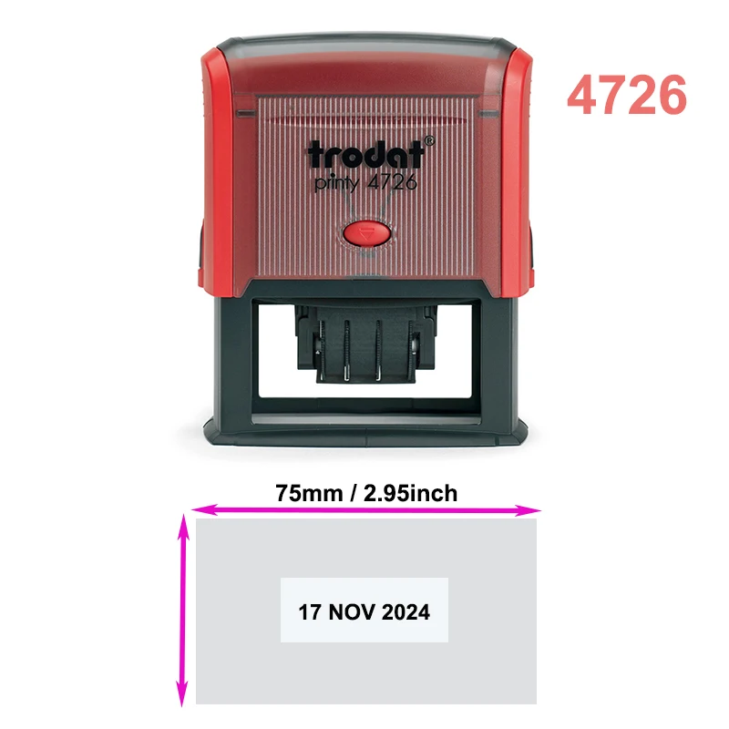 Personalized Stamp with Date Custom Rectangular Office Seals Create Your Own Self-Inking Stamp with image, Text, Logo, Drawing