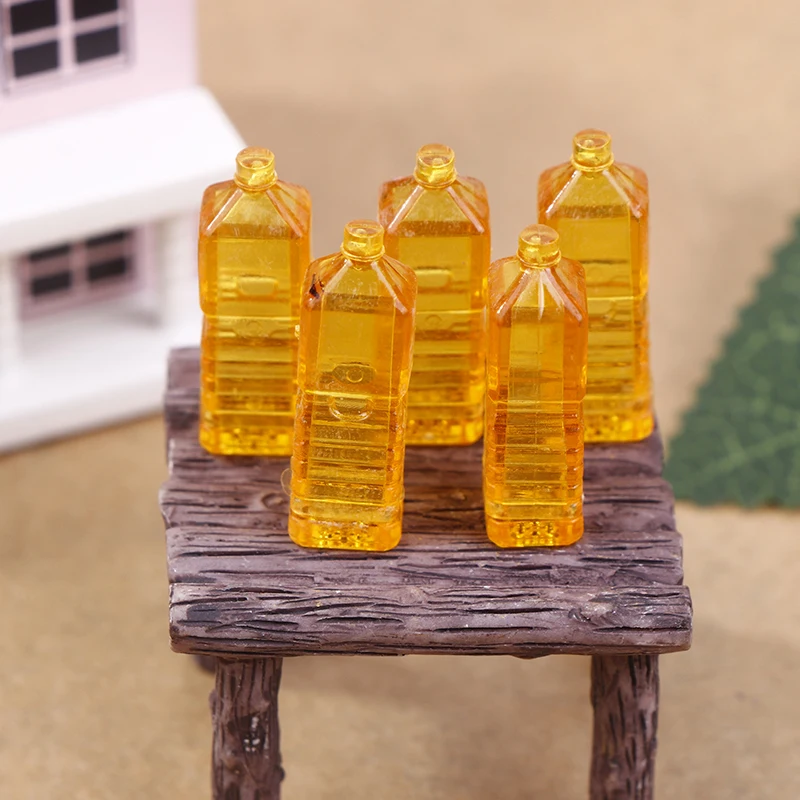 5Pcs/set 1:12  Dollhouse Miniature Mineral Water Bottle Drink Bottle Toys Doll Kitchen Accessories Mini Accessories