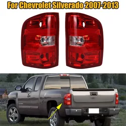For Chevrolet Silverado 1500 2500 3500 2007-2013 Car Rear Bumper Tail Light Brake Stop Reverse Lamp Taillight Halogen Bulbs