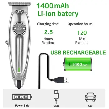 Kemei KM-1949 KM-1986PG KM-TX1 Profesionální zastřihovač vlasů Elektrický akumulátorový zastřihovač vlasů Stříhací strojek pro muže 8 nejlepší prodej Kemei TX1 - №8