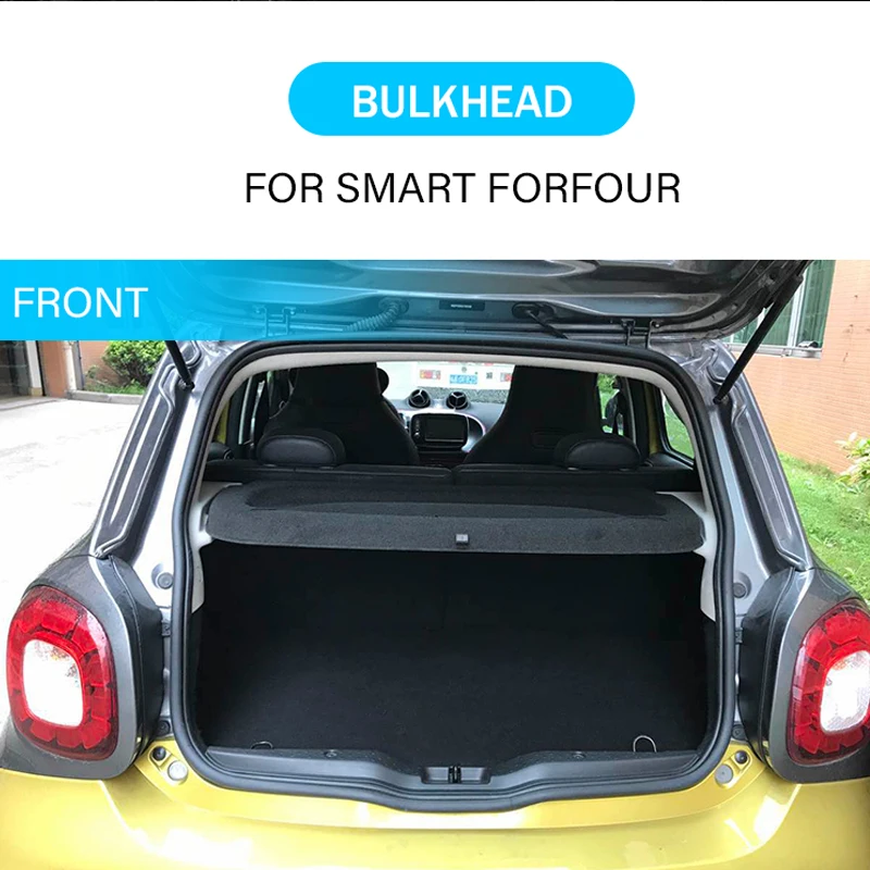 For Smart Fortwo 451 Forfour 453 2019 2018 2017 2016 2015 2014 2013 Trunk Curtain Cover Trunk Storage Bag Net Trunk Cargo Cover