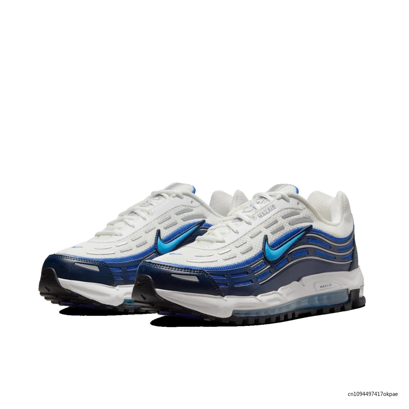 

Nike AIR MAX TL 2.5 Women and Men White Blue Low Top Wearable Round Toe Shock Absorbing Running Shoes FZ4110-102