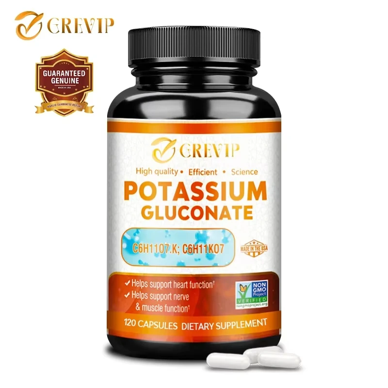 

Potassium Gluconate - Muscle and Nerve Cell Function, Cardiovascular Health, Non-GMO
