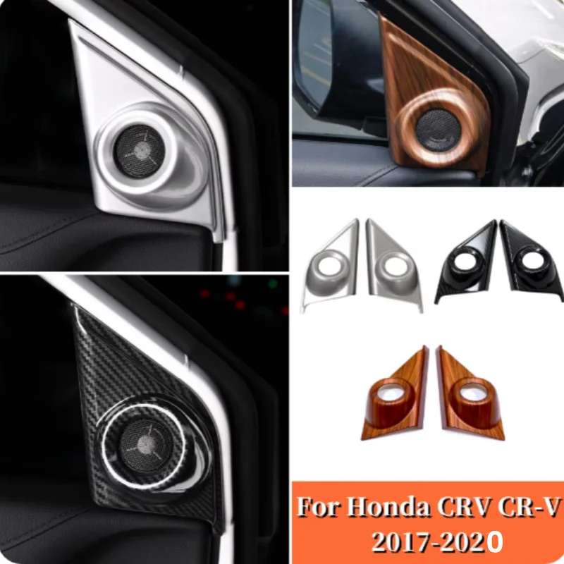 

For Honda CRV CR-V 2017-2019 2020 ABS Interior Accessories Car Audio Speaker Cover Front A Pillar Horn Sound Covers Trim