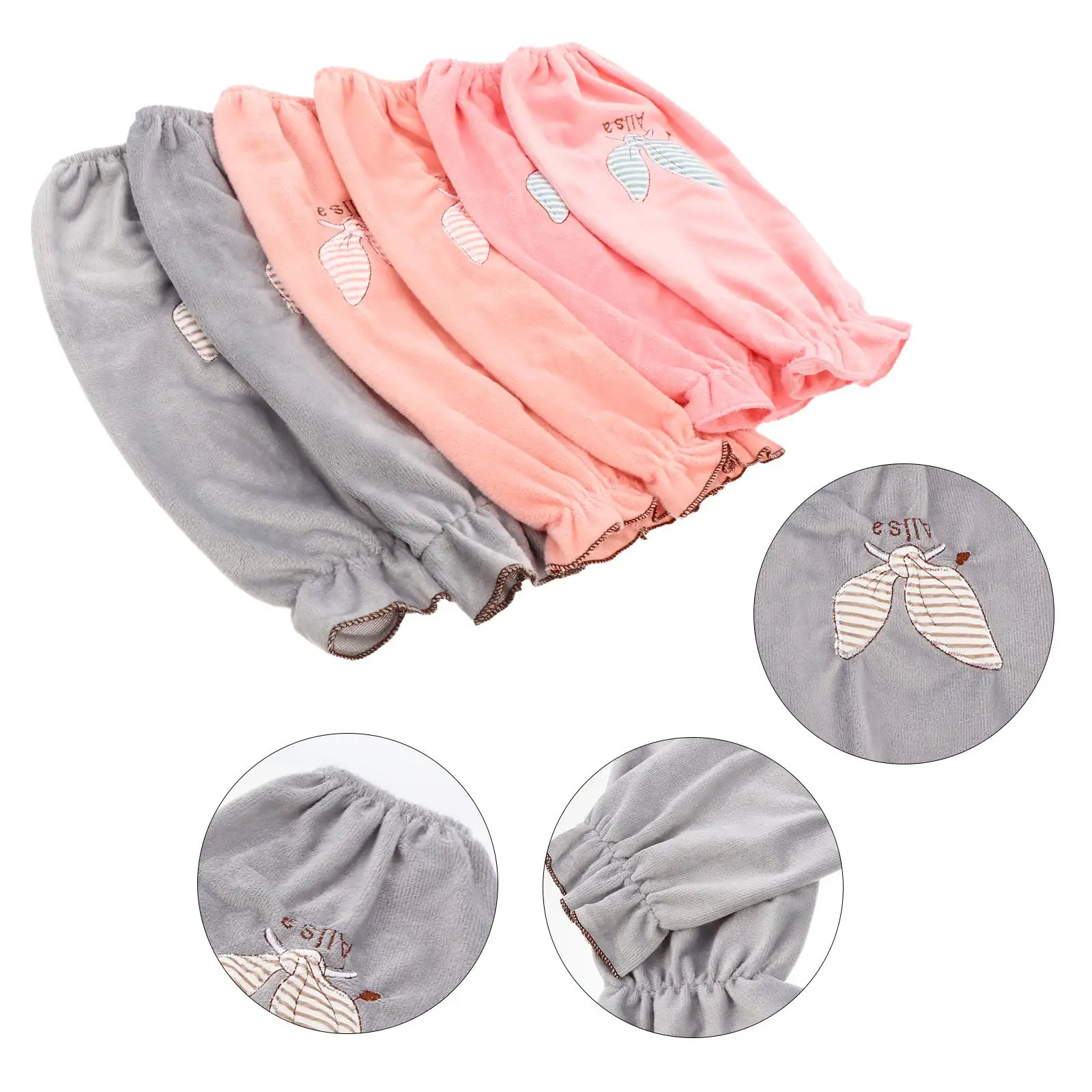 6 ชิ้นปัก WARM Oversleeve Protector ทําความสะอาดแขน Reusable Elastic Design Fit ผู้ใหญ่ในครัวเรือน