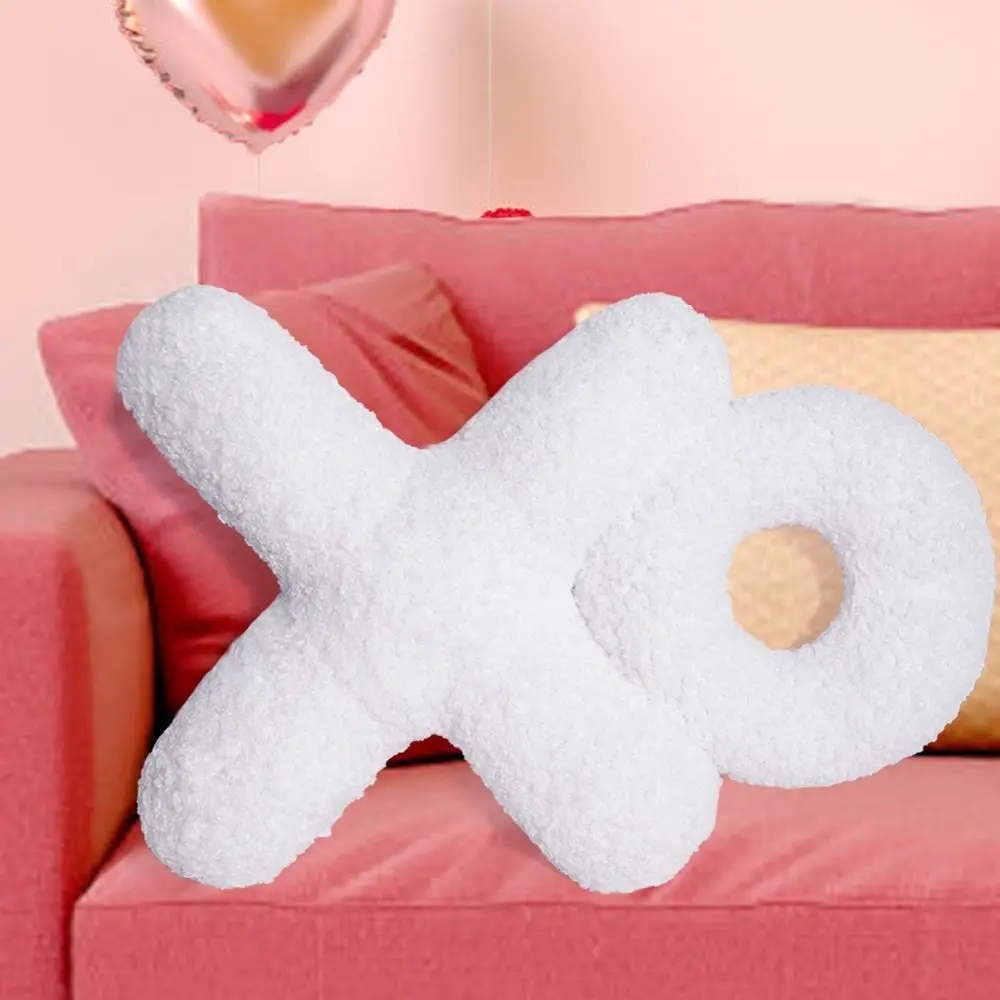 Romantic Valentines LOVE Pillow Elastic Exquisite Letters Throw Pillow Reusable XO Letters Pillow Holiday Festival Decor