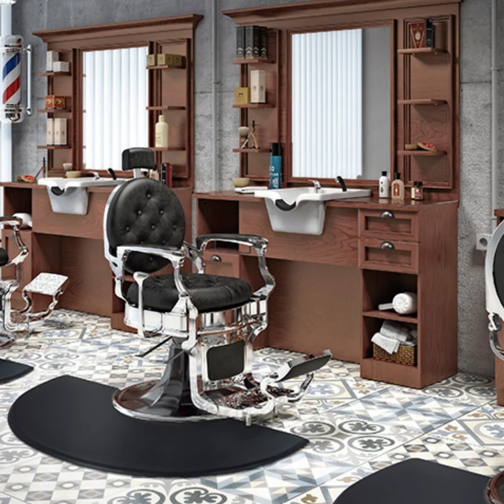 

Красный парикмахерский стул в стиле заказа для салона, салона красоты, стулья для приема, высококачественное алюминиевое парикмахерское кресло