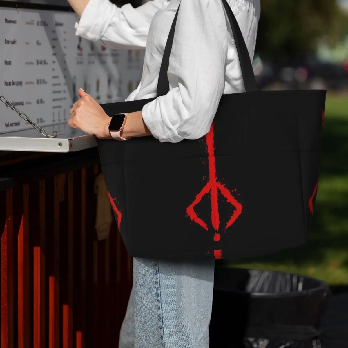 Bloodborne - Hunter Rune Beach Tote Bag Sport Gym Yoga Duffle Large Tote Bag Women Travel Bag Fitness bag