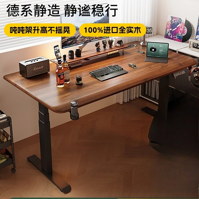 

Электрический подъемный стол из массива дерева, умный компьютерный стол для киберспорта, спальни, домашнего офиса, учебы