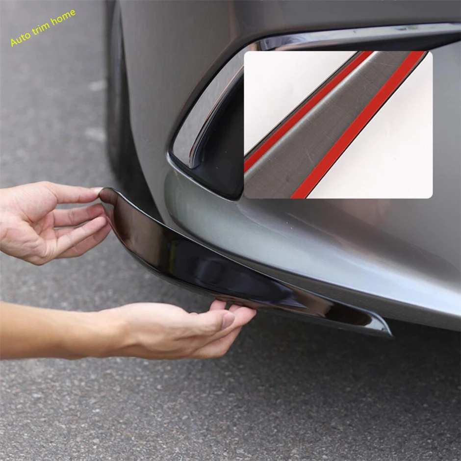 Steel Front Bumper Protection Corner Guard Decoration Stripes Panel Cover Trim Fit For Lexus ES 2018 - 2023 Car Accessories