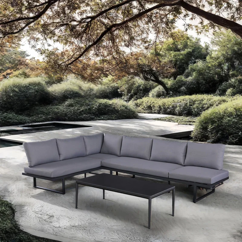 

Luxury Salon De jardin Modern Outdoor Patio Garden Sofas Set Furniture For Balcony
