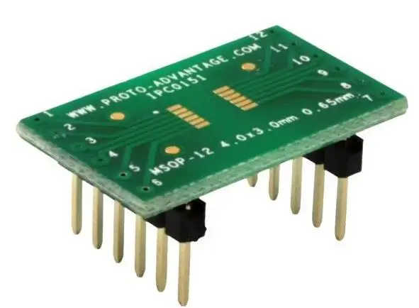 IPC0151  MSOP-12 to DIP-12 SMT Adapter