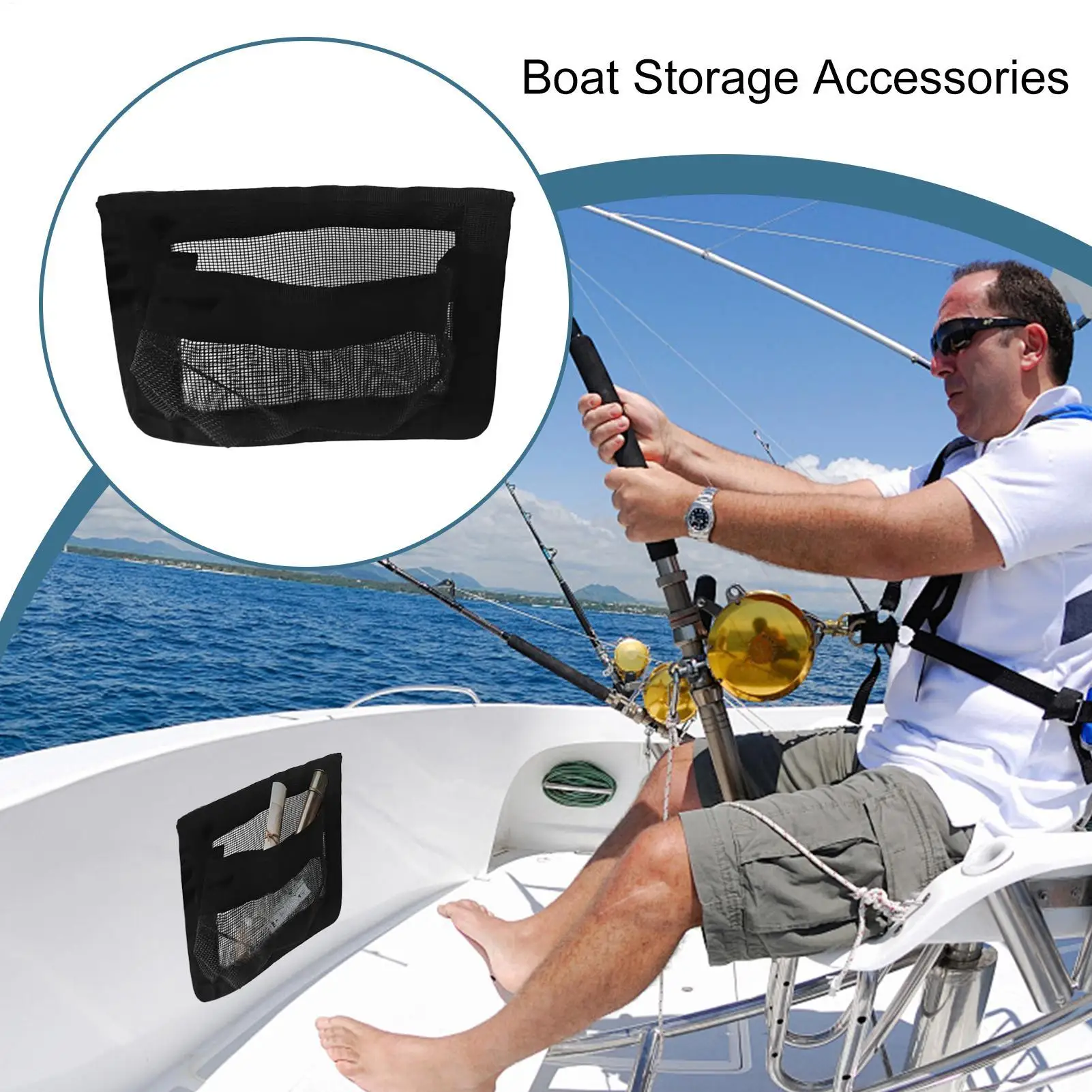 Waterproof Adhesive Boat Storage Bag Marine Tool Organizer for Kayak Yacht Fishing Tackle Gloves Tools Boat Interior Tidying