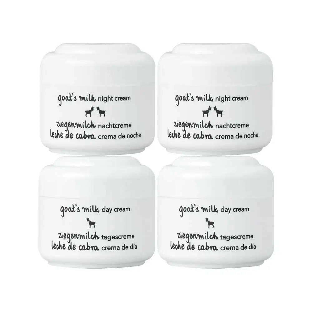 [20% de Descuento + Regalo] Crema de Noche y Crema de Día de Leche de Cabra ZIAJA (SET 2+2) Cuidado de la Piel Nutritivo, Alta Hidratación, Crema Antiarrugas y Antienvejecimiento