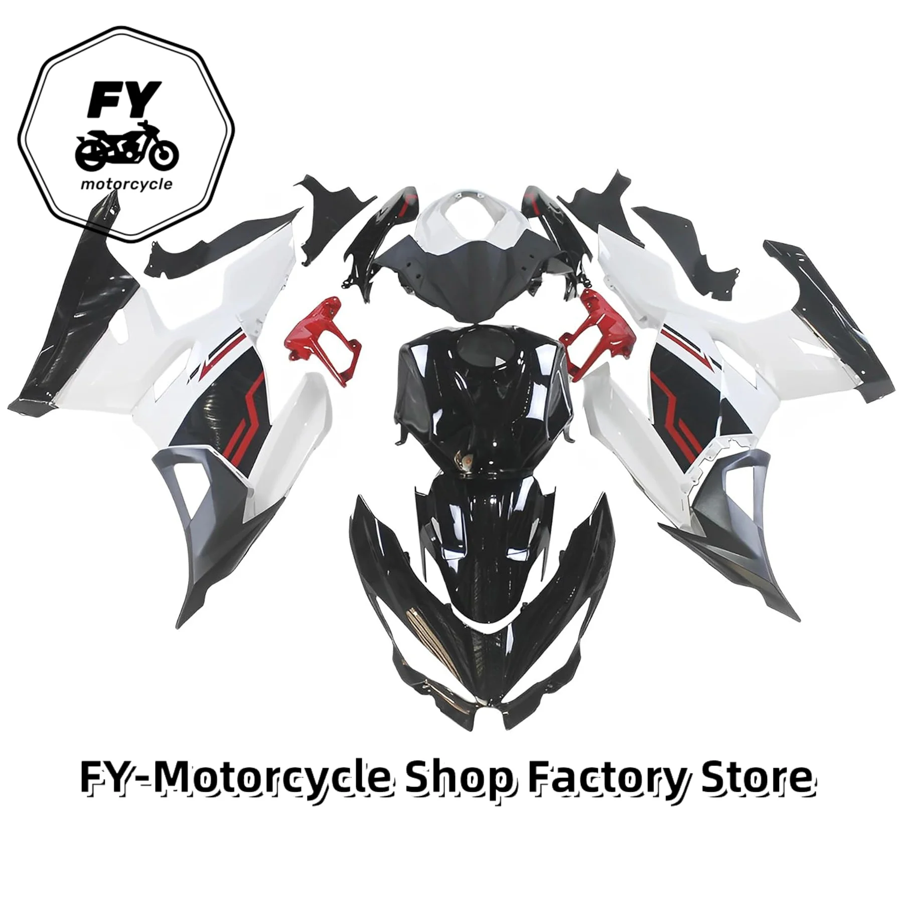 Fit for Kawasaki Ninja 400 2019-2022 body kit with new ABS all motorcycle hood front mudguard, left and right side panel fairing